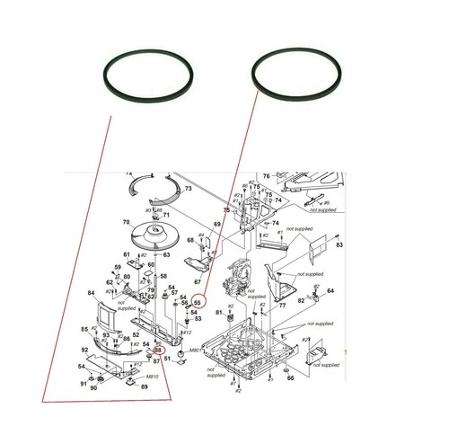 Belts kit timing door belt - belts, +