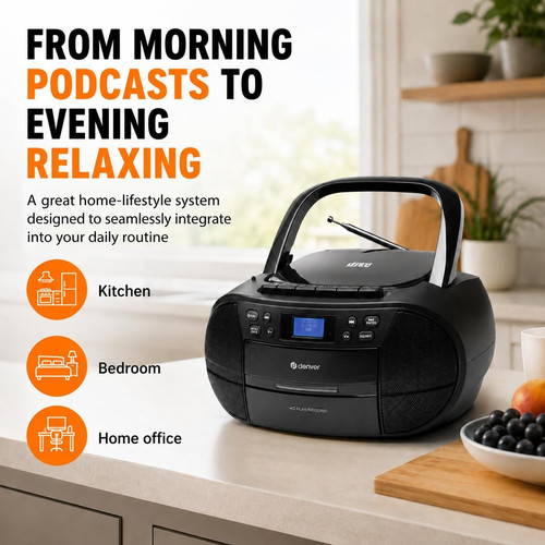 Portable dab radio tape - radio, cd